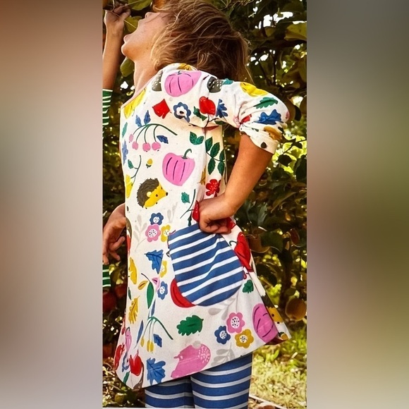 NWT Mini Bumeex Printed Jersey Pocket Tunic Dress 7Y NWT - Picture 1 of 5